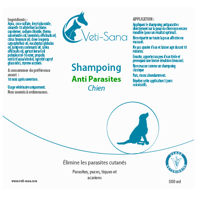 Shampoing antiparasites chien