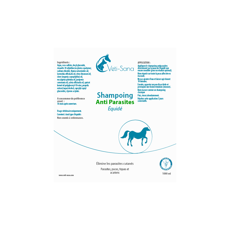 Horse antiparasitic shampoo